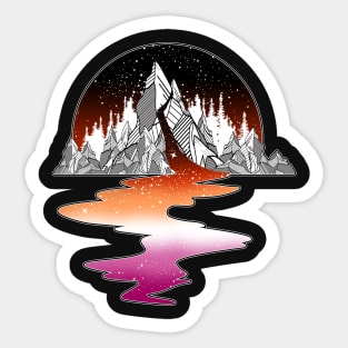 Lesbian Mountain River Sticker